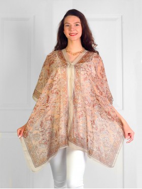 Reversible Pearl Chiffon Top with Paisley Print